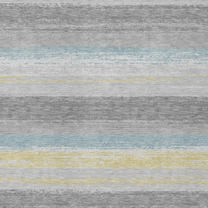8 Ft X 10 Ft Striped Polyester Area Rug Washable Stain Resistant for Patio or Living Room