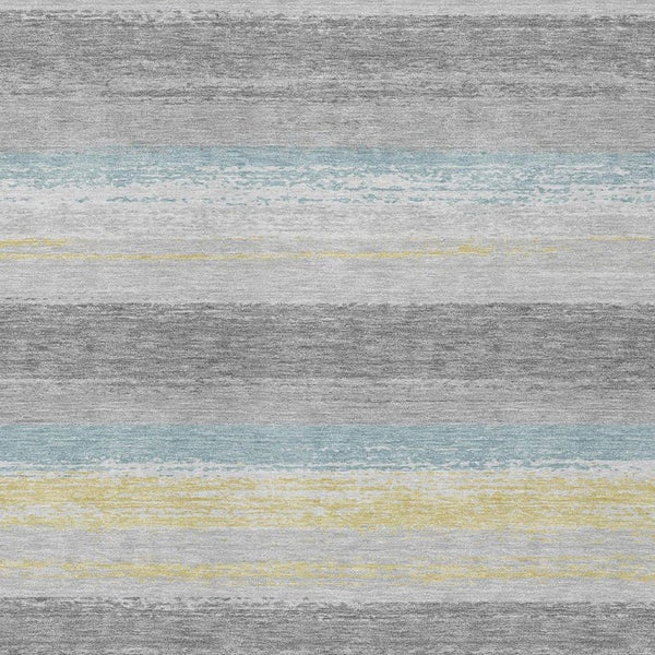 8 Ft X 10 Ft Striped Polyester Area Rug Washable Stain Resistant for Patio or Living Room