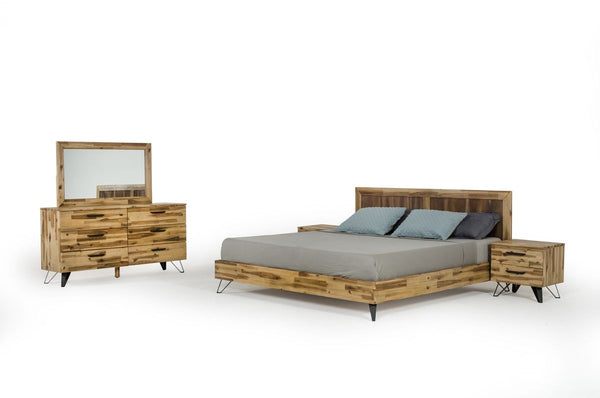 VIG Furniture Eastern King Modrest Sala Modern Light Wood Bed VGWHSALA-BED-EK