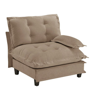 English Elm 73 Modular Chenille Sofa Deep Seat Cushions Tool Free Reconfigurable Lounge Seating W714P448393