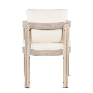 English Elm 7 Piece Solid Acacia Hardwood Extendable Outdoor Dining Set with Cream Cushioned Chairs Light White,Teak 60322.00_N762P380633K6