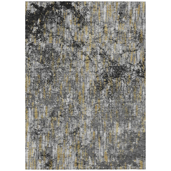 HomeRoots 9 Foot Abstract Polyester Area Rug Washable Stain Resistant for Patio or Living Room 737601