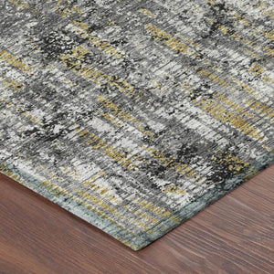 10 X 14 Abstract Polyester Area Rug Washable for Indoor Outdoor Patio Living Room