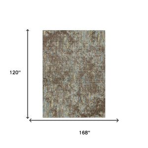 10 Ft X 14 Ft Abstract Polyester Area Rug Washable Indoor Outdoor Patio Living Room