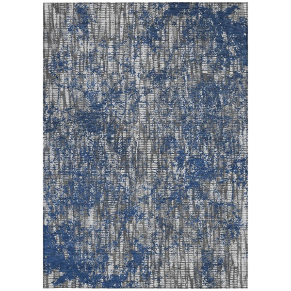 8 X 10 Washable Polyester Abstract Area Rug for Indoor Outdoor Patios and Decks