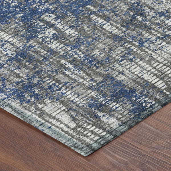 8 X 10 Washable Polyester Abstract Area Rug for Indoor Outdoor Patios and Decks