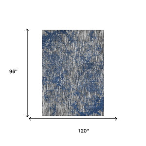 8 X 10 Washable Polyester Abstract Area Rug for Indoor Outdoor Patios and Decks