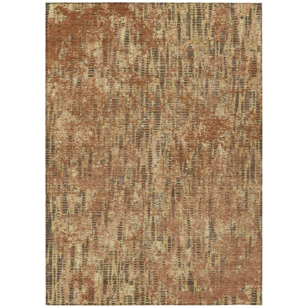 HomeRoots 9 X 12 Abstract Polyester Area Rug Stain Resistant Indoor Outdoor Patio Living Room 737637