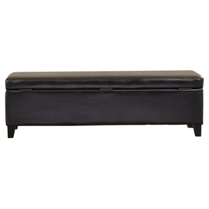 English Elm Hartford Bonded Leather Flip Top Storage Ottoman for Living Room Bedroom Entryway 73766.00PUBLK