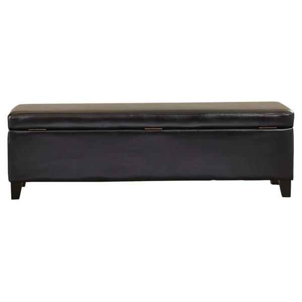 English Elm Hartford Bonded Leather Flip Top Storage Ottoman for Living Room Bedroom Entryway 73766.00PUBLK