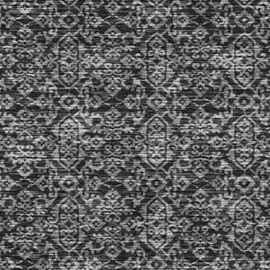 8x10 Black Saffron Oriental Polyester Area Rug Washable for Indoor Outdoor Use