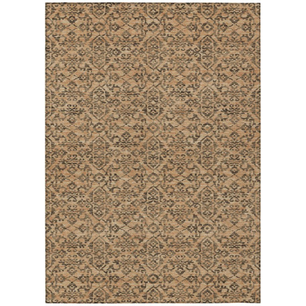 HomeRoots 8x10 Oriental Polyester Area Rug Stain Resistant for Patio Porch or Living Room 737720