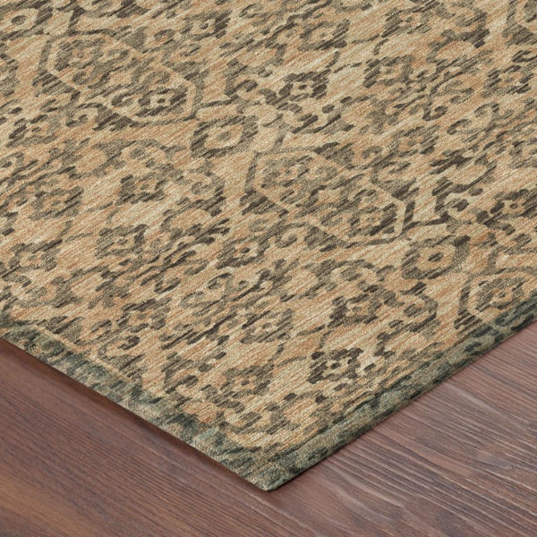 8x10 Oriental Polyester Area Rug Stain Resistant for Patio Porch or Living Room