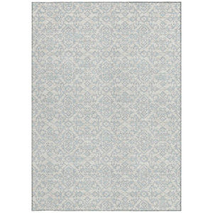 8x10 Ivory Gray Oriental Polyester Area Rug Stain Resistant Indoor Outdoor Use