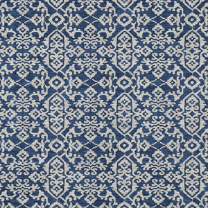 8 X 10 Navy Silver Oriental Polyester Rug Stain Resistant Indoor Outdoor Use