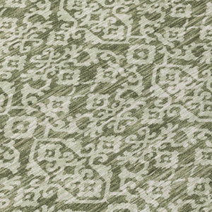 8x10 Oriental Polyester Area Rug Stain Resistant Indoor Outdoor Olive Brown Patio