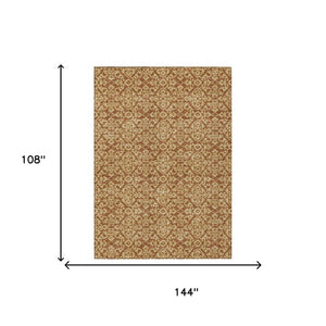 9x12 Oriental Polyester Area Rug Washable Stain Resistant Indoor Outdoor Patio Use