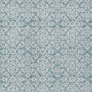 5x8 Oriental Teal Brown Polyester Area Rug Washable Stain Resistant Indoor Outdoor Use
