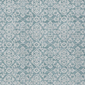 8 X 10 Teal Brown Oriental Polyester Area Rug Washable Stain Resistant Indoor Outdoor