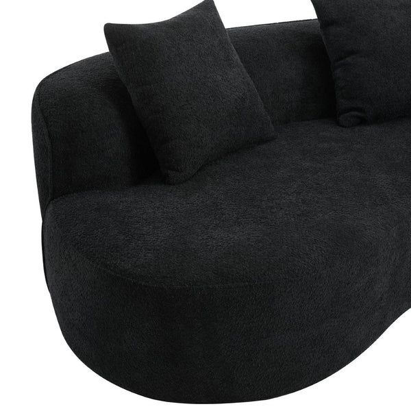 English Elm 126"curved Sectional Sofa Oversized 5 Seat Foam Cushion Living Room Conversation Piece N771P247830H_N771P247831H