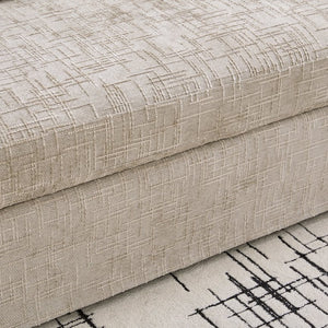 English Elm 83.86" Wide Chenille Three-seater Sofa Deep Cushioned Living Room Couch with Removable Covers Wheat W3189S00017