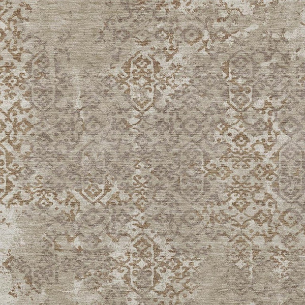 8x10 Oriental Polyester Area Rug Beige Gray Washable for Patio Porch Living Room