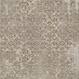 9x12 Beige Gray Oriental Polyester Area Rug Stain Resistant Indoor Outdoor Use