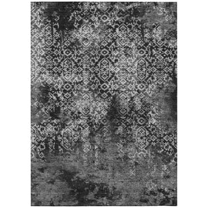 HomeRoots 5x8 Oriental Polyester Area Rug Washable Stain Resistant Indoor Outdoor Patio Decor 737760