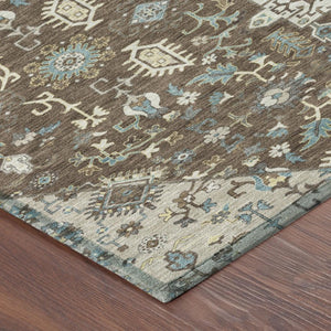 8 Ft X 10 Ft Medallion Polyester Area Rug Washable Stain Resistant Indoor Outdoor