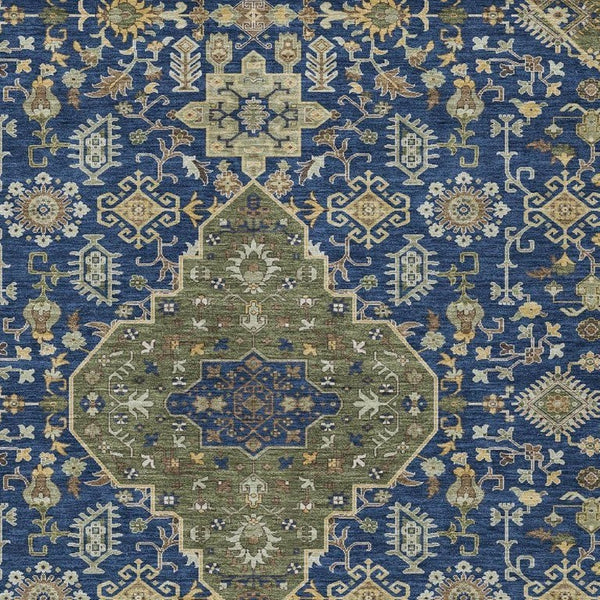 10 Ft X 14 Ft Medallion Polyester Area Rug Stain Resistant Indoor Outdoor Use