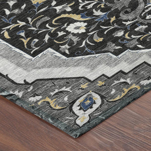 8 X 10 Medallion Polyester Area Rug Washable Stain Resistant Indoor Outdoor Patio
