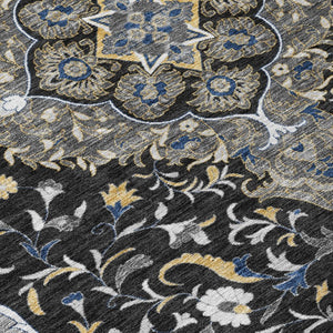 8 X 10 Medallion Polyester Area Rug Washable Stain Resistant Indoor Outdoor Patio