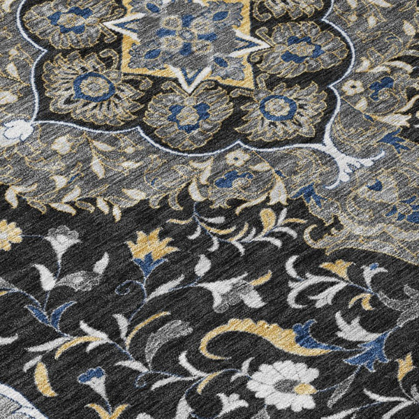 8 X 10 Medallion Polyester Area Rug Washable Stain Resistant Indoor Outdoor Patio
