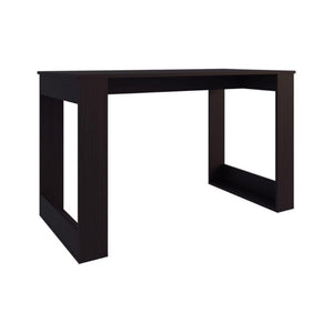 47 Inch Black Wooden Writing Desk for Home Office Study or Workspace Productivity