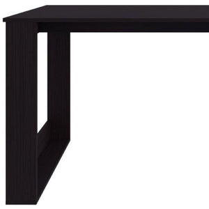 47 Inch Black Wooden Writing Desk for Home Office Study or Workspace Productivity