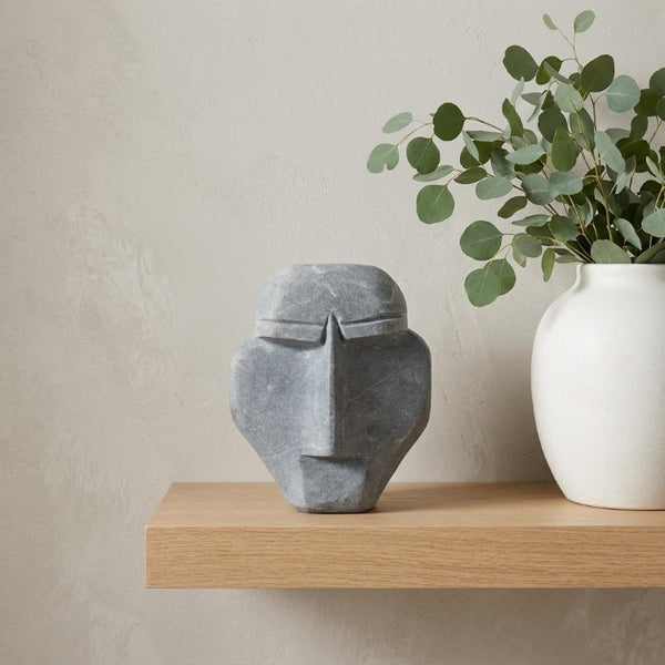 7 Inch Handcrafted Stone Figurine Sculptural Accent for Shelves and Home Decor