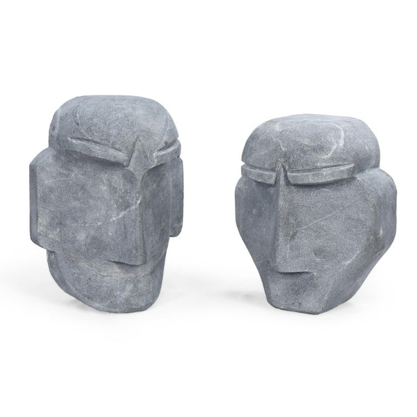 7 Inch Handcrafted Stone Figurine Sculptural Accent for Shelves and Home Decor
