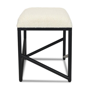 24 Inch Boucle Upholstered Accent Bench with Metal Legs for Bedroom Entryway