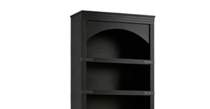70 Inch Tall Four Shelf Wood Bookcase with Built in Usb Charging Ports for Home Office