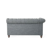 Christopher Knight Home® - Noble House - Voll Chesterfield Tufted Fabric 5 Seater Sectional Sofa with Nailhead Trim