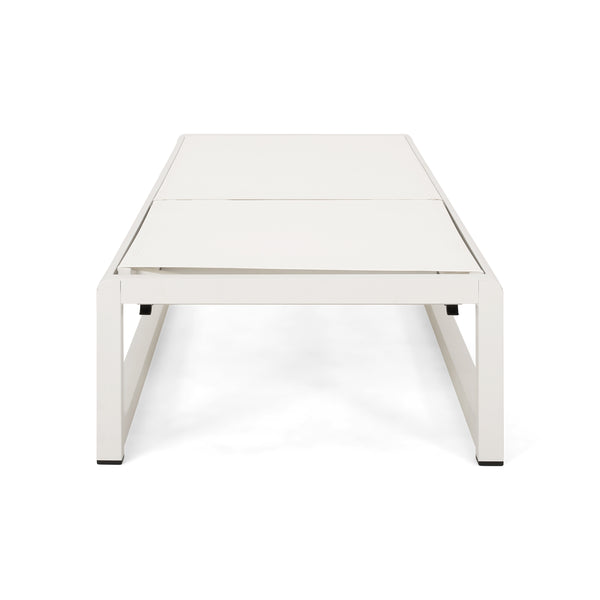 English Elm Christopher Knight Home® - MODESTA Chaise Lounge Set with Rust‑Resistant Aluminum Frame, Breathable Mesh, 5‑Position Adjustable Comfort White 62397.00WHIMP2