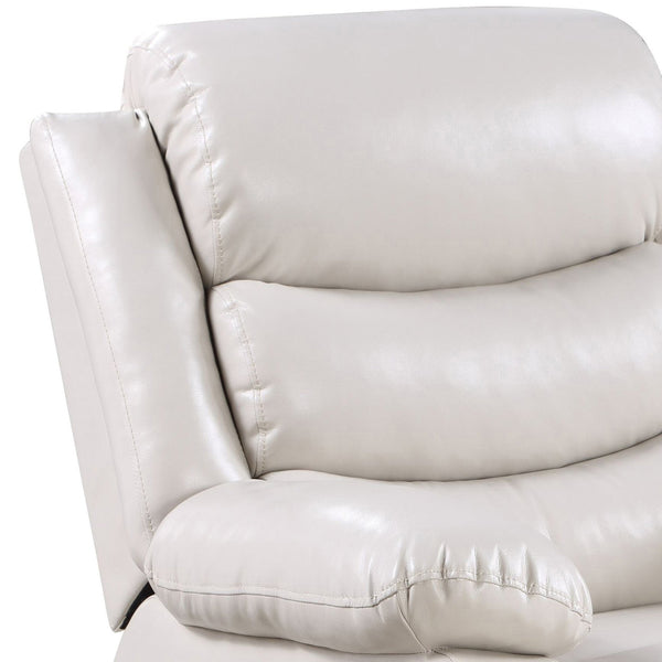 English Elm Beige Power Recliner with Individually Wrapped Coils, Pillow-Top Arms, Tight Cushions & Supportive Comfort B062P184509