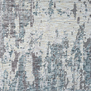 10 X 14 Abstract Gray Blue Washable Area Rug Stain Resistant Modern Living Room