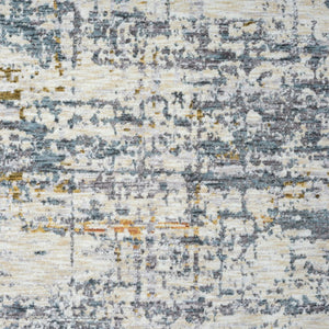 10 X 14 Abstract Blue Taupe Polyester Area Rug Stain Resistant Modern Living Room
