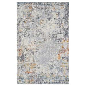 HomeRoots 10 X 14 Abstract Polyester Area Rug in Gray Brown Stain Resistant Modern Style 738080