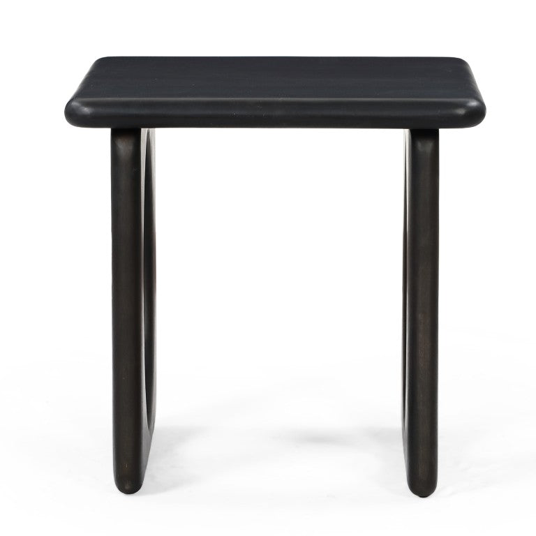 HomeRoots 20 Inch Solid Wood Square End Table Espresso Finish Sturdy Living Room Accent 738091