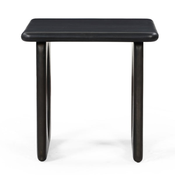 HomeRoots 20 Inch Solid Wood Square End Table Espresso Finish Sturdy Living Room Accent 738091