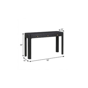 52 Inch Wood Console Table with Three Drawers for Entryway Hallway or Living Room Storage