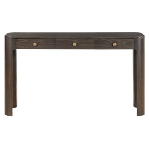 52 Inch Wood Console Table with Three Drawers for Entryway Hallway or Living Room Storage