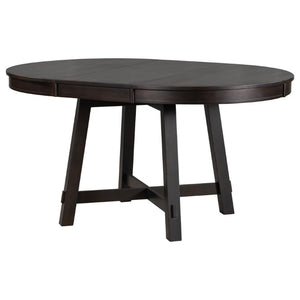 58 Inch Solid Wood Oval Extendable Dining Table with Removable Leaf for Flexible Seating